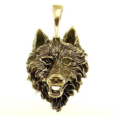 Bronzeanhnger Wolf