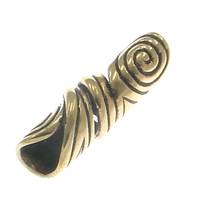 Bronze Perle Bartperle Spiralen gro