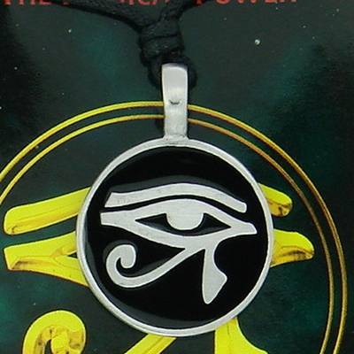 Pewter pendant eye of Horus