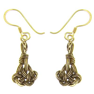 Bronze earring hook knot