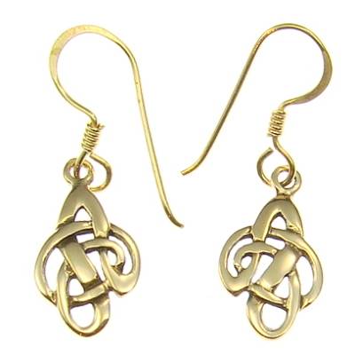 Bronze earring hook celtic knot