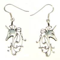 Unicorn Silver Ear Hook (1 Pair)