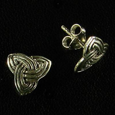 Celtic Silver Ear Stud (1 Pair)