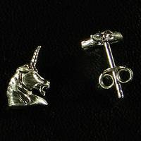 Unicorn Silver Ear Stud (1 Pair)