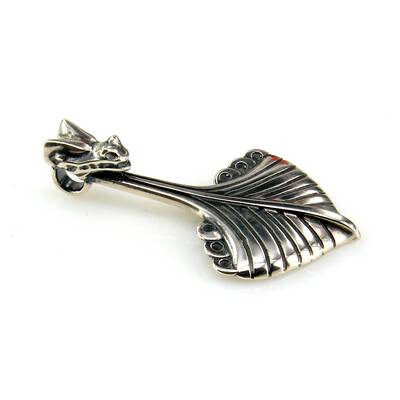 Silver Pendant viking ship improved design