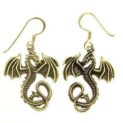 Bronze earring dragon