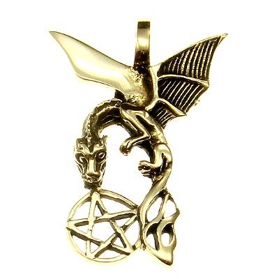 Bronzeanhänger Drache mit Pentagramm