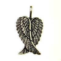 Silverpendant large crossed Angel Wing, Fairy Wing