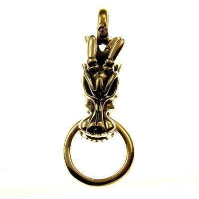 Bronzeanhänger Drache mit Ring