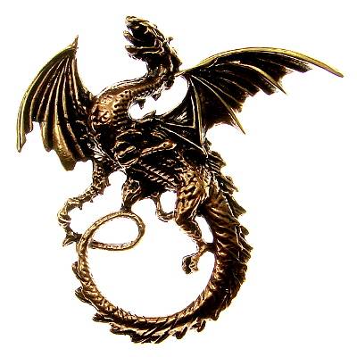 Bronze Pendant big Dragon