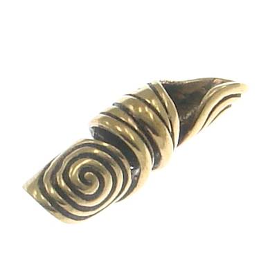 Bronze Perle Bartperle Spiralen groß