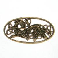 Bronze Brosche keltischer Hund