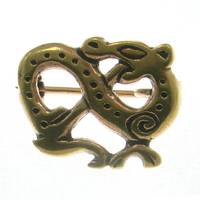 Bronze Brosche Wikinger Drache