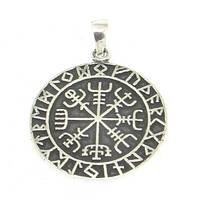 Silver Pendant Viking Compass