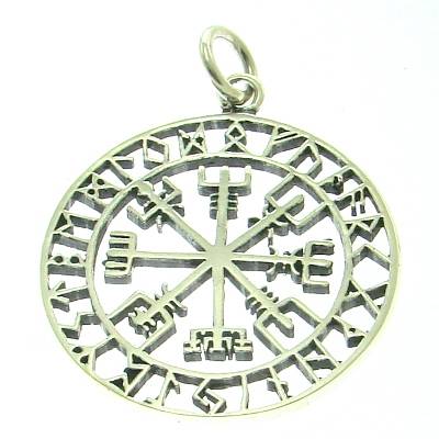 Silberanhänger Wikingerkompass