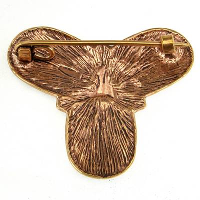 Bronze Brosche Wikinger Kleeblatt Triangel