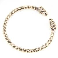 Bronzearmreif Raben geflochten gro� 6.5cm