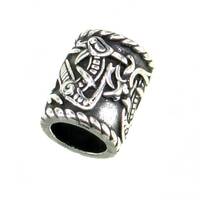 Silver Bead Viking Dragon