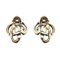 Bronze earring stud celtic knot
