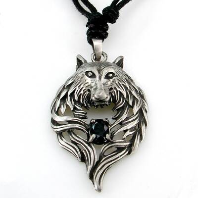 Zinnanhnger Wolf mit Stein