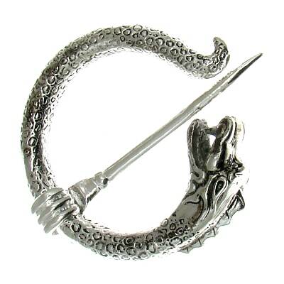 Bronze Fibel Drache sehr massiv