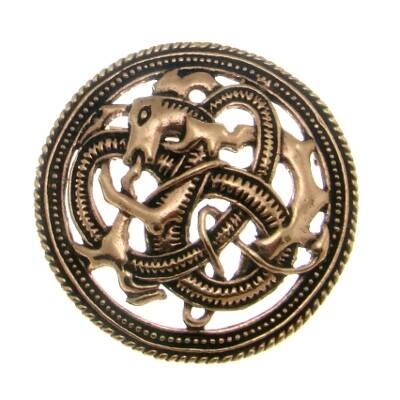 Bronze Brosche Wikinger Drache