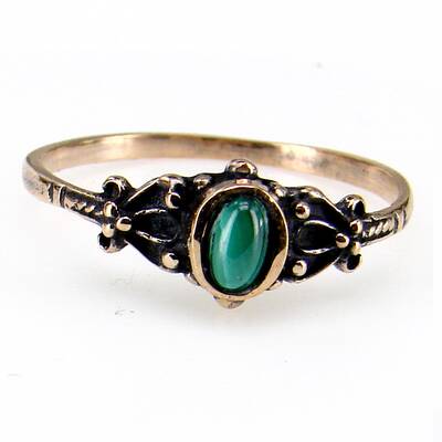 Bronzering Ornament mit Malachit