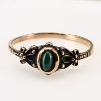 Bronzering Ornament mit Malachit