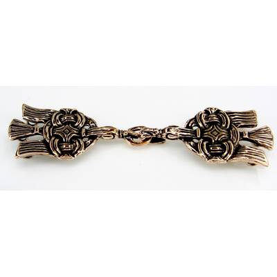 Bronze Gewandschliee Wikinger-Raben