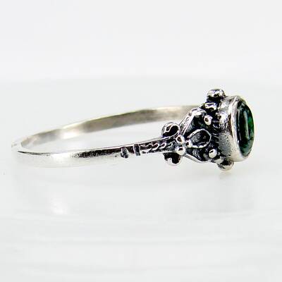 Silberring Ornament mit Malachit
