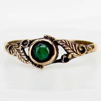 Bronzering Blattdesign mit Malachit