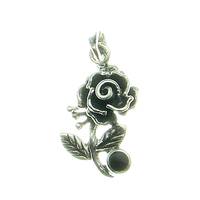 Rose Silver Pendant with Stone