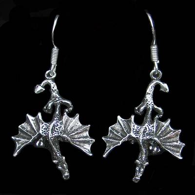 Dragon Silver Ear Hook (1 Pair)