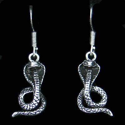 Snake Silver Ear Hook (1 Pair)