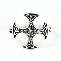 Celtic Cross Silver Ring