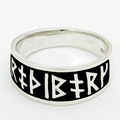 Runes Silver Ring