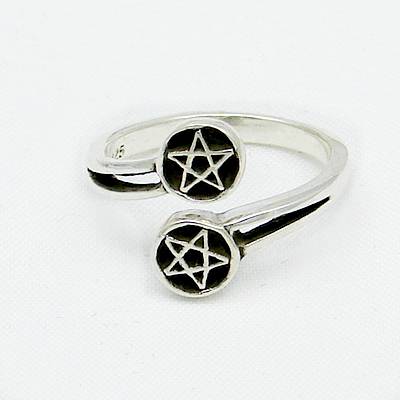 Pentacles Silver Ring