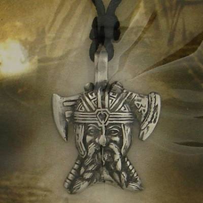 Viking Warrior Pewter Pendant
