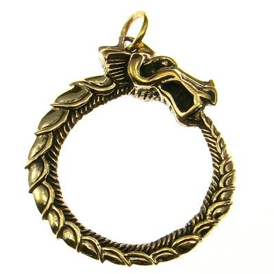 Bronze Pendant World Serpent