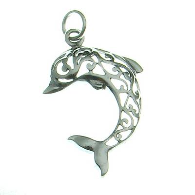 Silver Pendant Dolphin